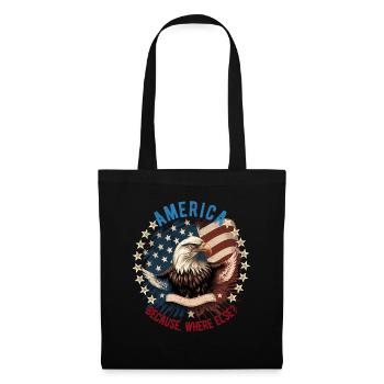 American Patriotic USA Design - Tote Bag - black - Front