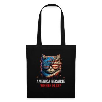 American Patriotic USA Design - Tote Bag - black - Front