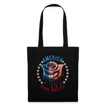 American Patriotic USA Design - Tote Bag - black - Front