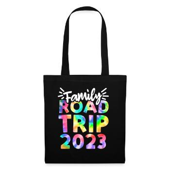 Family Road Trip 2023 Tie Dye Print Family Travel - Tote Bag - black - Front