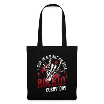 I may be old, but I'm still rocking - Tote Bag - black - Front