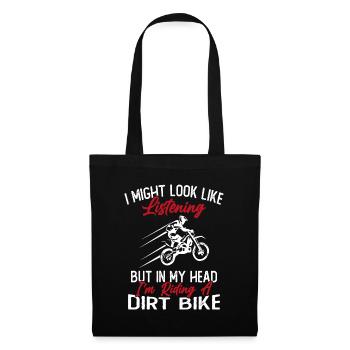In my head I ride a motorcycle / Humor Motorcycle - Tote Bag - black - Front