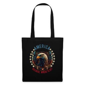 American Patriotic USA Design - Tote Bag - black - Front