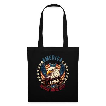 American Patriotic USA Design - Tote Bag - black - Front