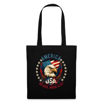American Patriotic USA Design - Tote Bag - black - Front