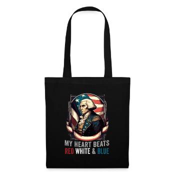 American Patriotic USA Design - Sac en tissu - noir - Devant