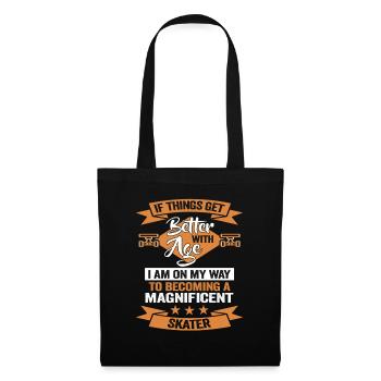 Skateboard Driver Skater Dress Longboard Rider - Tote Bag - black - Front