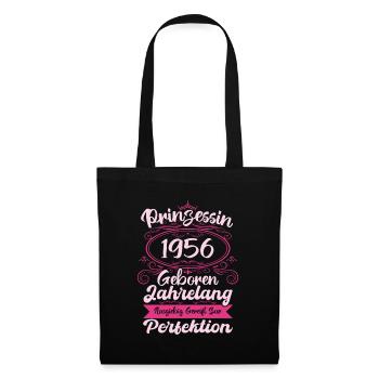Prinzessin seit 1956 Geburtstag 1956 - Stoffbeutel - Schwarz - Vorne