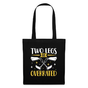 Who needs two legs - leg prosthesis - Tote Bag - black - Front