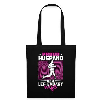 Proud husband - prosthetic leg - Tote Bag - black - Front