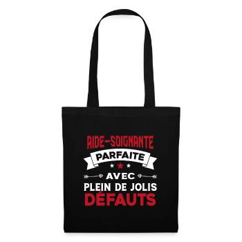 Aide soignante parfaite Cadeau Humour - Sac en tissu - noir - Devant