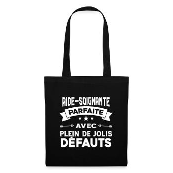 Aide soignante parfaite Cadeau Humour - Sac en tissu - noir - Devant