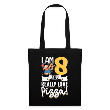 I'm 8 - Boy Pizza - Tote Bag - black - Front