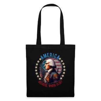 American Patriotic USA Design - Tote Bag - black - Front
