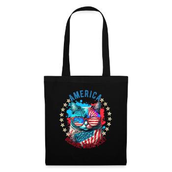 American Patriotic USA Design - Tote Bag - black - Front