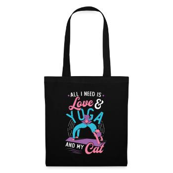 All I need is love and yoga - Tote Bag - black - Front