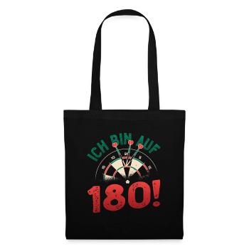 Ich Bin Auf 180, Dartspieler - Stoffbeutel - Schwarz - Vorne
