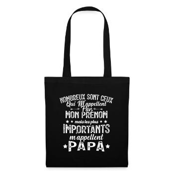 Les Plus Importants M'appellent Papa Cadeau - Sac en tissu - noir - Devant