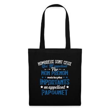 Les Plus Importants M'appellent Papounet Cadeau - Sac en tissu - noir - Devant