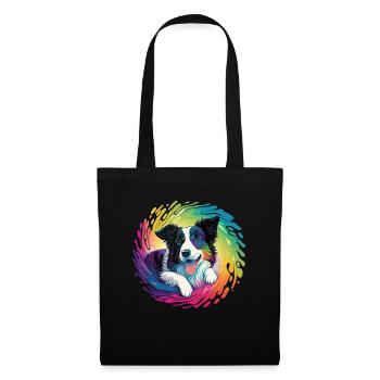 Hunde Spruch Border Collie Design - Stoffbeutel - Schwarz - Vorne