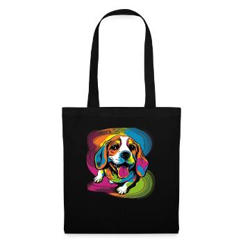 Dog Saying Beagle Design pour les amoureux des chiens - Sac en tissu - noir - Devant
