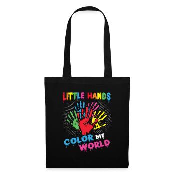 Little Hands Color My World, kindergarten teacher - Tote Bag - black - Front