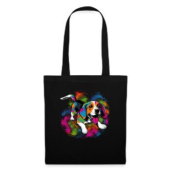 Dog Saying Beagle Design pour les amoureux des chiens - Sac en tissu - noir - Devant
