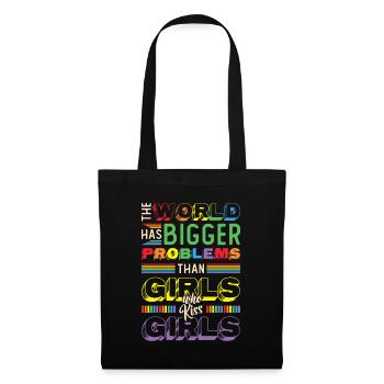 Des problèmes plus graves que les filles qui embrassent des filles - Sac en tissu - noir - Devant