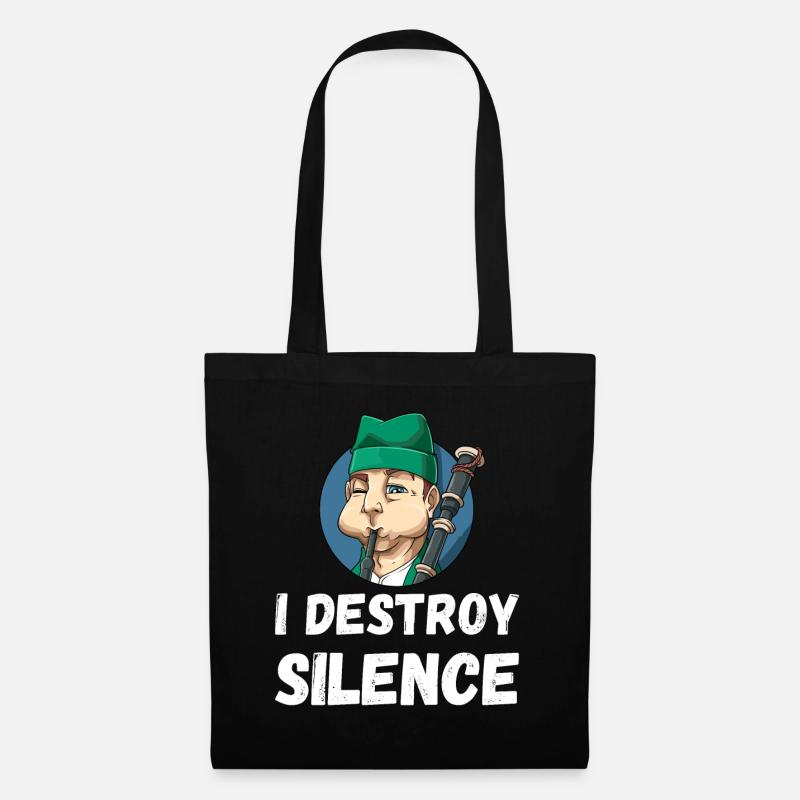 I Destroy Silence Dudelsack - Stoffbeutel - Schwarz