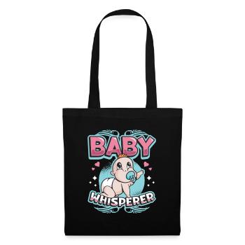 La chuchotrice, nounou, assistante maternelle, baby-sitter - Sac en tissu - noir - Devant
