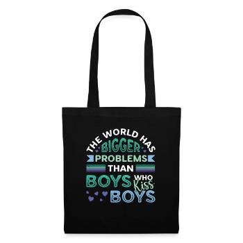 Bigger problems than guys kissing boys - Tote Bag - black - Front
