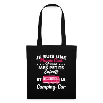 Mamie J'aime Mes Petite Enfants et le Camping Car - Sac en tissu - noir - Devant