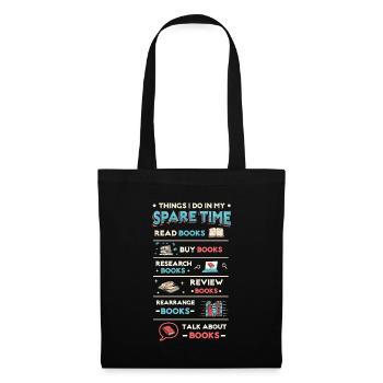 Amateur de livres, Lecture, Livres, Addicted - Sac en tissu - noir - Devant