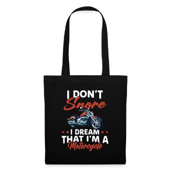 Je Ne Ronfle Pas Je Rêve Que Je Suis Une Moto - Sac en tissu - noir - Devant