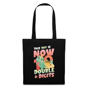 This boy is now 10, double digits - Tote Bag - black - Front