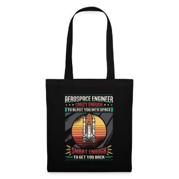 Ingénieur aérospatial - Sac en tissu - noir - Devant