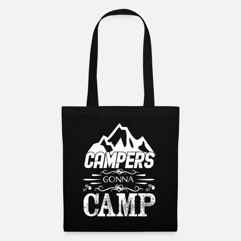 Campers gonna camp caming camper campen - Stoffbeutel - Schwarz