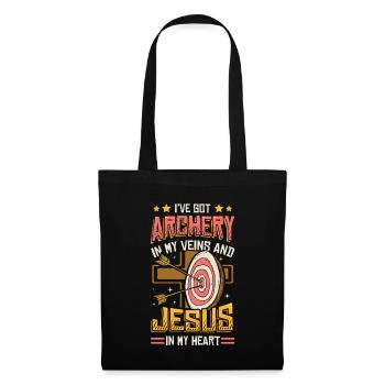 Archer religieux, Tir à l’arc - Sac en tissu - noir - Devant