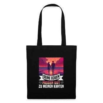 Valentinstag Geschenke Liebhaber Und Paare Designs - Stoffbeutel - Schwarz - Vorne