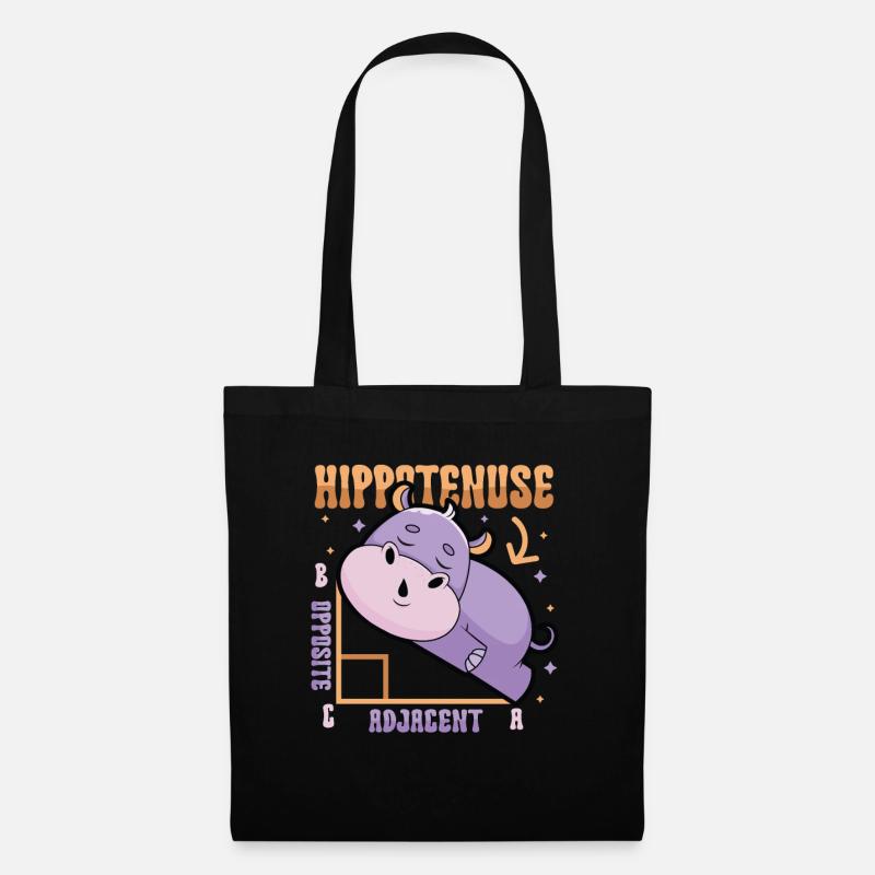 Hippotenuse, Gegenüberliegend, Angrenzend - Stoffbeutel - Schwarz