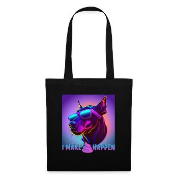 Dog saying Doberman design pour les amoureux des chiens - Sac en tissu - noir - Devant