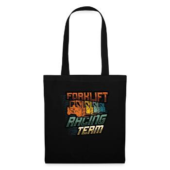 Gabelstapler-Rennteam, Funny Forklift Driver - Stoffbeutel - Schwarz - Vorne