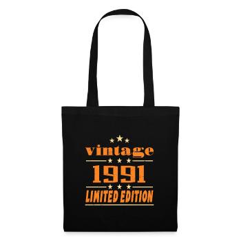 1991 Vintage Retro Birthday Bday Gift 1991 - Sac en tissu - noir - Devant