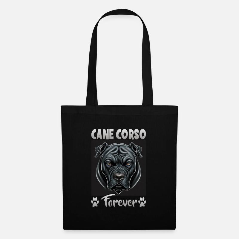 Hunde Spruch Cane Corso Design für Hundeliebhaber - Stoffbeutel - Schwarz
