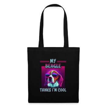 Dog Saying Beagle Design pour les amoureux des chiens - Sac en tissu - noir - Devant
