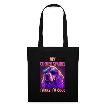 Dog saying Cocker Spaniel pour les amoureux des chiens - Sac en tissu - noir - Devant