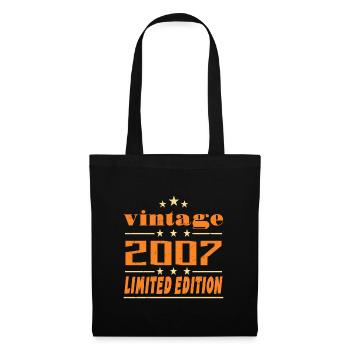 2007 Vintage Retro Birthday Bday Gift 2007 - Sac en tissu - noir - Devant