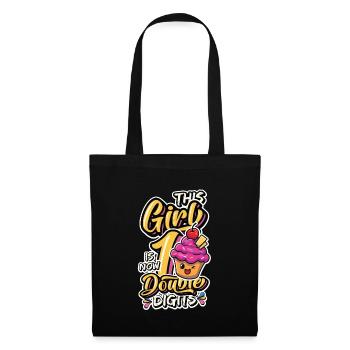 This girl is now 10, double digits - Tote Bag - black - Front