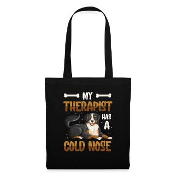 My therapist has a cold nose, dog lover - Tote Bag - black - Front