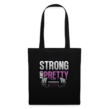 Strong and Pretty Female Bodybuilder Women - Tote Bag - black - Front